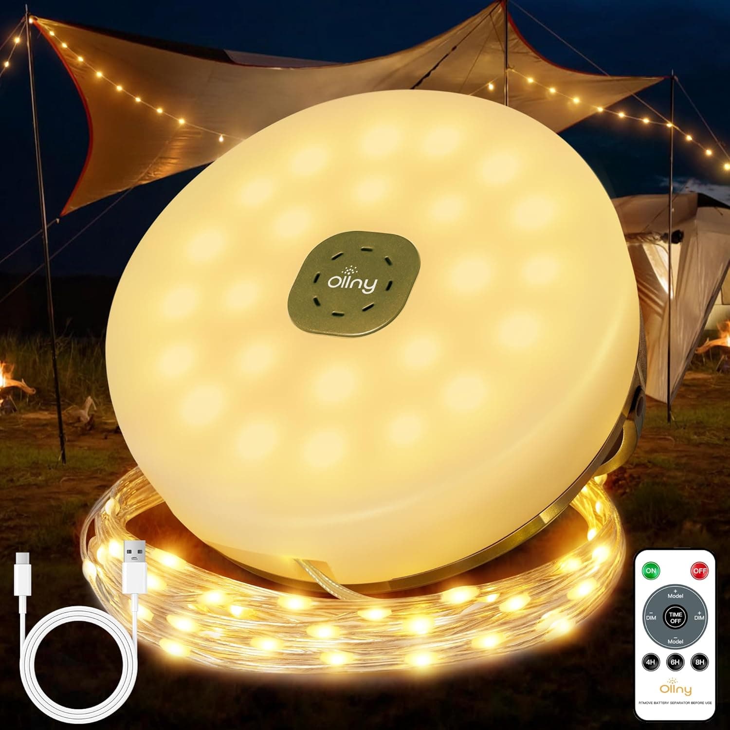 Ollny Camping Lichterkette 10M